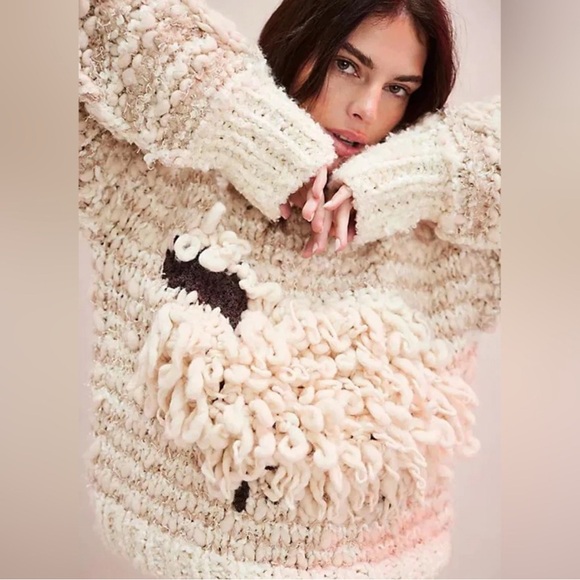 Free People Dream Of Sheep Sweater Size Medium NEW - Picture 5 of 12